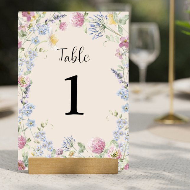 Tarjeta de mesa floral de flores silvestres (Subido por el creador)