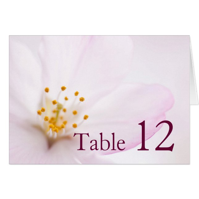 Tarjeta de mesa floral de lujo elegante en flor (Anverso (Horizontal))