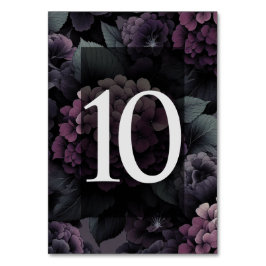 Tarjeta De Mesa Floral Malhumorado Púrpura