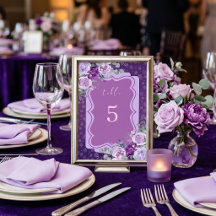 Floral Morado Elegante con Rosas Lavanda,