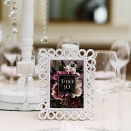 Tarjeta De Mesa Floral oscura y morbosa