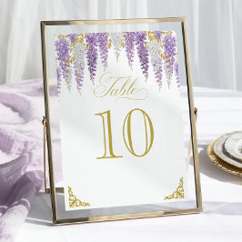 Tarjeta De Mesa Floral Vintage Bridal Shower Número de tabla