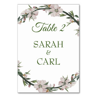 Tarjeta De Mesa Floral Wreath