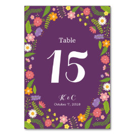 Tarjeta De Mesa Floreciente marco floral matrimonio rústico en el 