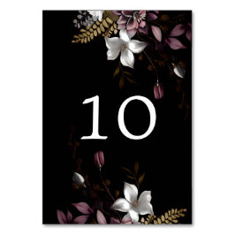 Tarjeta De Mesa Florence Dark Floral Boda