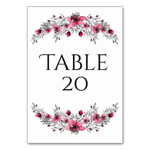 Tarjeta De Mesa Flores acuáticas de vacaciones