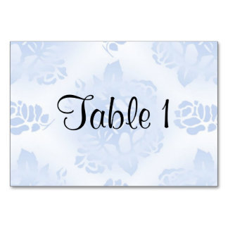 Tarjeta De Mesa Flores azules
