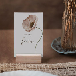 Tarjeta De Mesa Flores de adormidera islandesas Boho