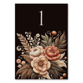 Tarjeta De Mesa Flores de Boda Country Western