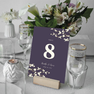 Tarjeta De Mesa Flores de Cerezo Cream Sakura Elegante Boda Asiáti