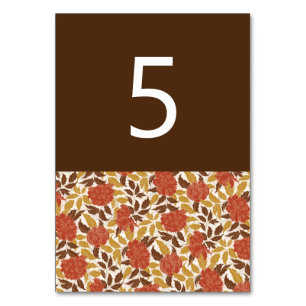Tarjeta De Mesa Flores de peonía naranja polvorienta Brunt Otoño B