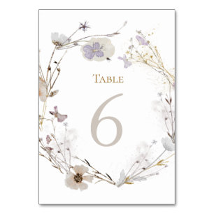 Tarjeta De Mesa flores de prado Cuadro número 6