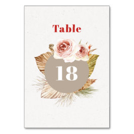Tarjeta De Mesa Flores del desierto boho boda floral número de tab