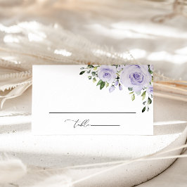Tarjeta De Mesa Flores Moradas, Flores de Lila, Boda Floral