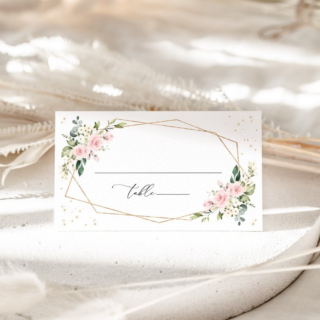 Tarjeta De Mesa Flores rosadas, flores blancas, Boho, Desayuno de  (Subido por el creador)