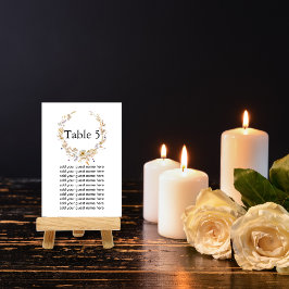 Tarjeta De Mesa Flores secas de flores silvestres de invierno