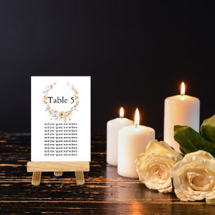 Tarjeta De Mesa Flores secas de flores silvestres de invierno