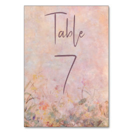 Tarjeta De Mesa Flores silvestres acuarela Floral Wedding Receptio