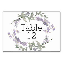 Tarjeta De Mesa Flores silvestres acuáticas Flor de lavanda Floral