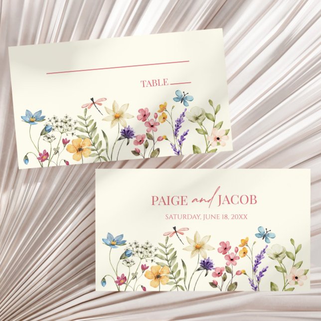 Tarjeta De Mesa Flores silvestres Boda Floral (Subido por el creador)