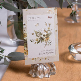 Tarjeta De Mesa Flores silvestres boho de otoño | Boda