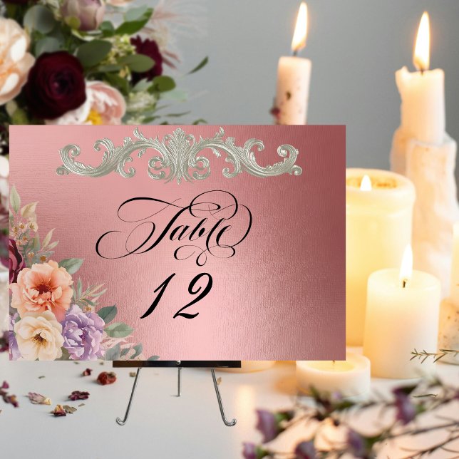 Tarjeta De Mesa Flores Silvestres de Primavera - Rosa Dorado (Subido por el creador)