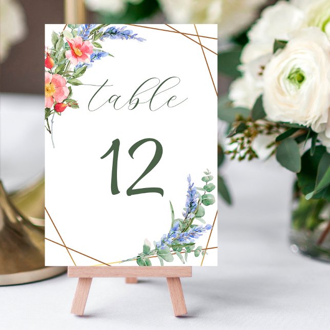 Tarjeta De Mesa Flores silvestres Faux Relieve metalizado dorado M (Subido por el creador)