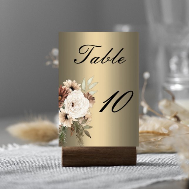 Tarjeta De Mesa Flores silvestres rusticas en un elegante Boda de  (Subido por el creador)