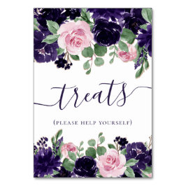 Tarjeta De Mesa Flores | Tratamientos de rosas moradas y rosas