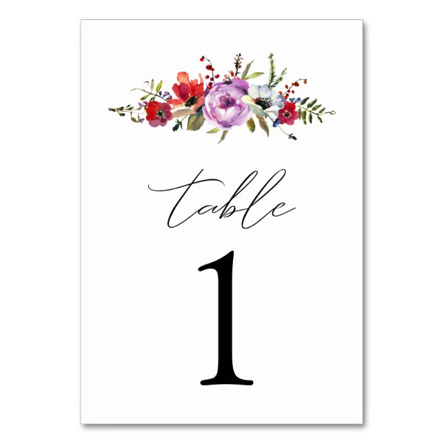 Tarjeta De Mesa Flores y romance silvestres (Anverso)