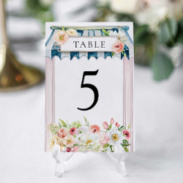 Tarjeta De Mesa Flower Garden Bridal Shower