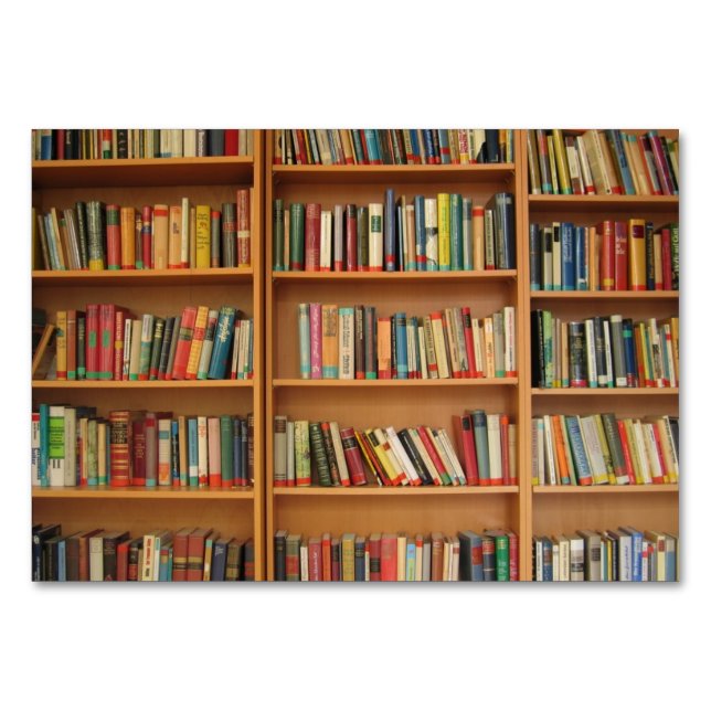 Tarjeta De Mesa Fondo de estantería (Anverso)