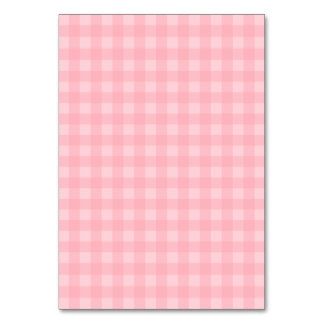 Tarjeta De Mesa Fondo del patrón retro rosado de Gingham revisado