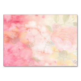 Tarjeta De Mesa Fondo floral rosa de color de agua