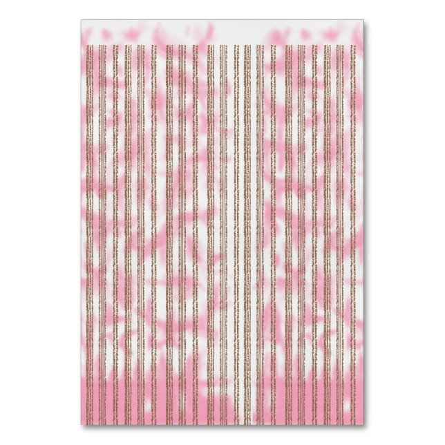 Tarjeta De Mesa fondo rayado rosa y blanco (Anverso)