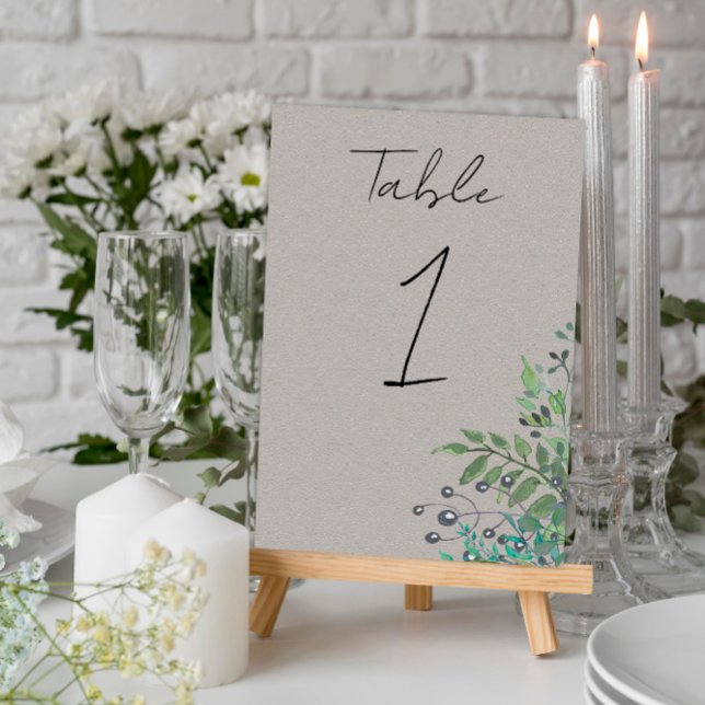 Tarjeta De Mesa Forest Greenery Rustic Wedding Table Number (Subido por el creador)