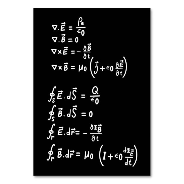 Tarjeta De Mesa Fórmula de Matemáticas de Física Estudiantes Invit (Anverso)