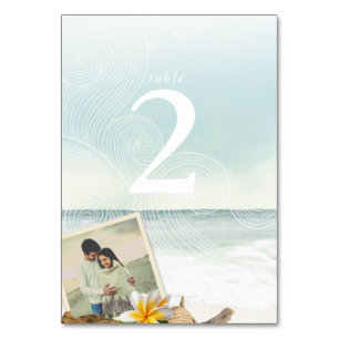 Tarjeta De Mesa Foto caprichosa de playa