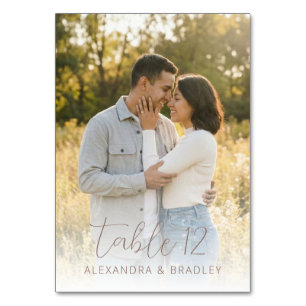 Tarjeta De Mesa Foto contemporánea romántica y terrenal