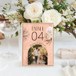 Tarjeta De Mesa Foto de arte moderno Bohemian Boho Watercolor Flor<br><div class="desc">Moderno color de agua bohemia tropical floral boda número de tabla de fotos. Nuestro diseño cuenta con flores botánicas de boho y vegetación tropical. Las formas geométricas modernas, combinadas con una bonita paleta moderna de color boho, crean este elegante y sofisticado número de mesa boda. Personalizar con el nombre de...</div>