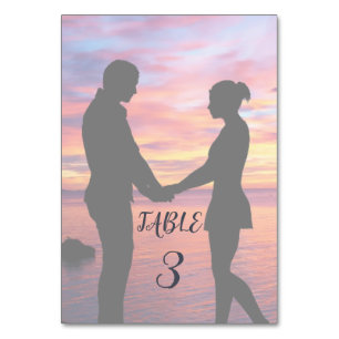 Tarjeta De Mesa Foto de Boda opaca ✨ bello pozo