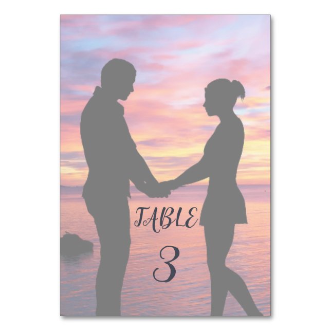 Tarjeta De Mesa Foto de Boda opaca ✨ bello pozo (Anverso)