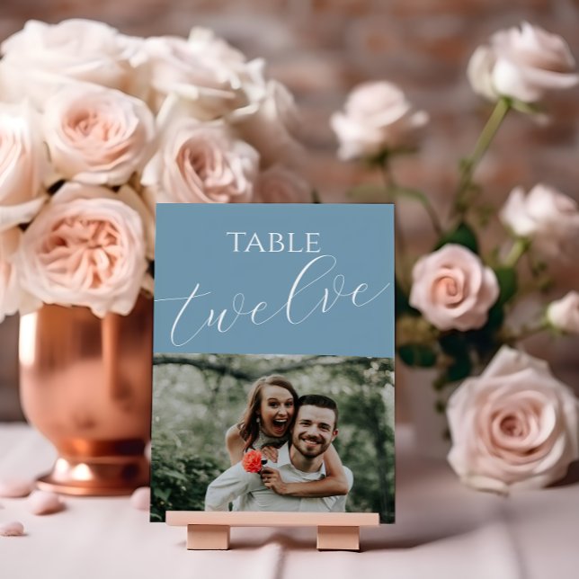 Tarjeta De Mesa Foto de Dusty Blue Boda (Subido por el creador)
