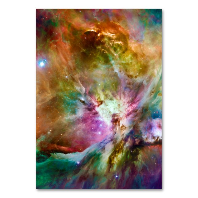Tarjeta De Mesa Foto de espacio de la galaxia de nebulosas de colo (Anverso)