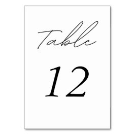 Tarjeta De Mesa foto de guiones en blanco y negro