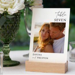 Tarjeta De Mesa FOTO MÍNIMA de escritura contemporánea