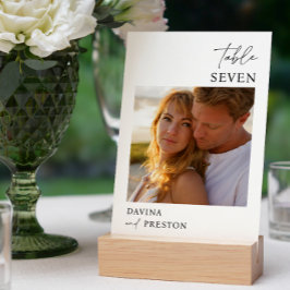 Tarjeta De Mesa FOTO MÍNIMA de escritura contemporánea