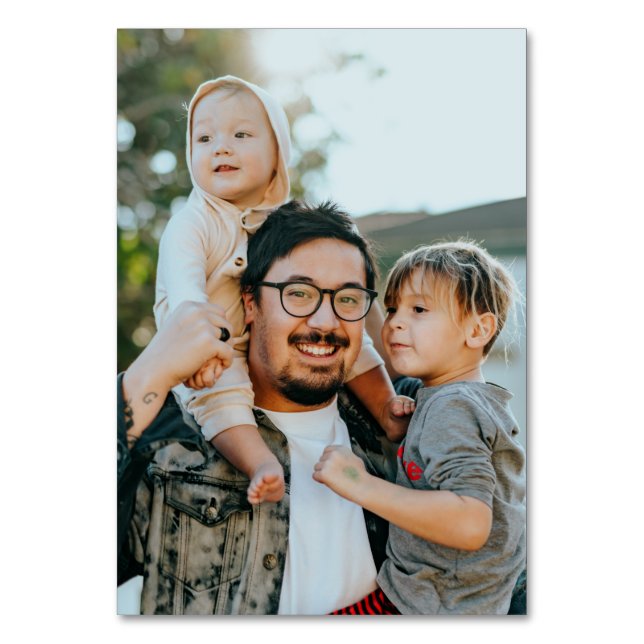 Tarjeta De Mesa Foto personalizado (Anverso)