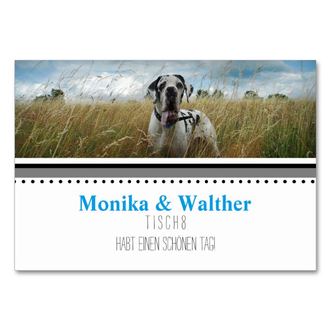 Tarjeta De Mesa Foto Platzkarten (Anverso)