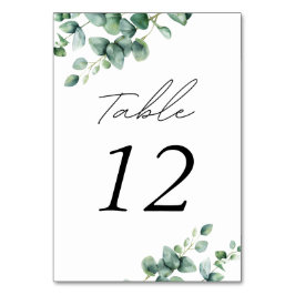 Tarjeta De Mesa Fotografía del guión de Greenery Eucalyptus